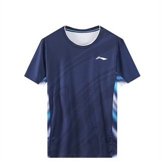 Áo ngắn tay Li Ning cho chạy bộ và cầu lông, thoáng khí và khô nhanh, phù hợp nam nữ