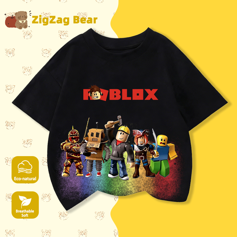 Áo thun trẻ em NASA tay ngắn Roblox 100% cotton Áo thun bé trai mềm mại thoáng mát chất lượng cao Giao hàng trong 24h