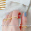 Nhẫn titan không gỉ kiểu tròn đơn giản ánh kim lấp lánh phong cách thời trang thanh lịch cho nữ