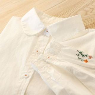 Áo sơ mi dài tay thêu hoa phong cách Hàn Quốc dành cho nữ
