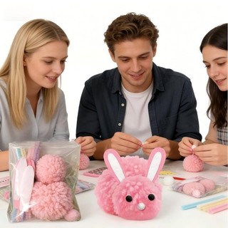 GHX Kids Bunny Easter Craft Kit DIY Art Supplies Egg Filler Gift for Classroom Party Easter Event Hoạt động VN