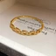 Sang Trọng Cubic Zirconia Dây Xích Liên Kết Lắc Tay Vòng Tay Cho Nữ Vàng Màu Bạc Mở Vòng Cổ Tiền Cũ Phong Cách Pháp Hàng Ngày Văn Phòng Đi Lại Đảng Trang Sức Thời Trang