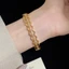 Sang Trọng Cubic Zirconia Dây Xích Liên Kết Lắc Tay Vòng Tay Cho Nữ Vàng Màu Bạc Mở Vòng Cổ Tiền Cũ Phong Cách Pháp Hàng Ngày Văn Phòng Đi Lại Đảng Trang Sức Thời Trang