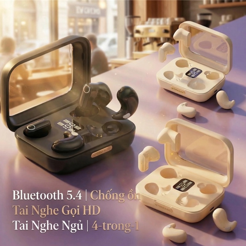 Senbenbao B48 tai nghe Bluetooth TWS 4in1 khử tiếng ồn ENC, pin lâu, chống nước, tai nghe ngủ