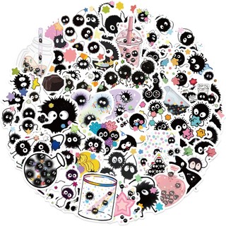54 Chiếc Soot Sprites Dễ Thương Yêu Tinh Hoạt Hình Miếng Dán DIY Hành Lý Laptop Điện Thoại Đàn Guitar Xe Hơi Miếng Dán Đồ Chơi Trẻ Em