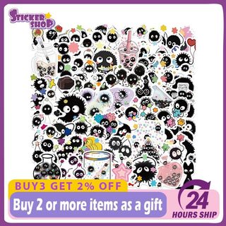 54 Chiếc Soot Sprites Dễ Thương Yêu Tinh Hoạt Hình Miếng Dán DIY Hành Lý Laptop Điện Thoại Đàn Guitar Xe Hơi Miếng Dán Đồ Chơi Trẻ Em