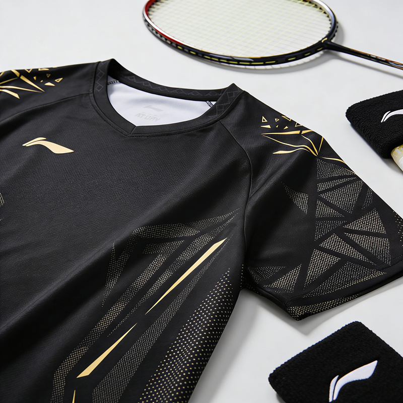 Áo chạy bộ Li Ning tay ngắn, khô nhanh dành cho nam và nữ
