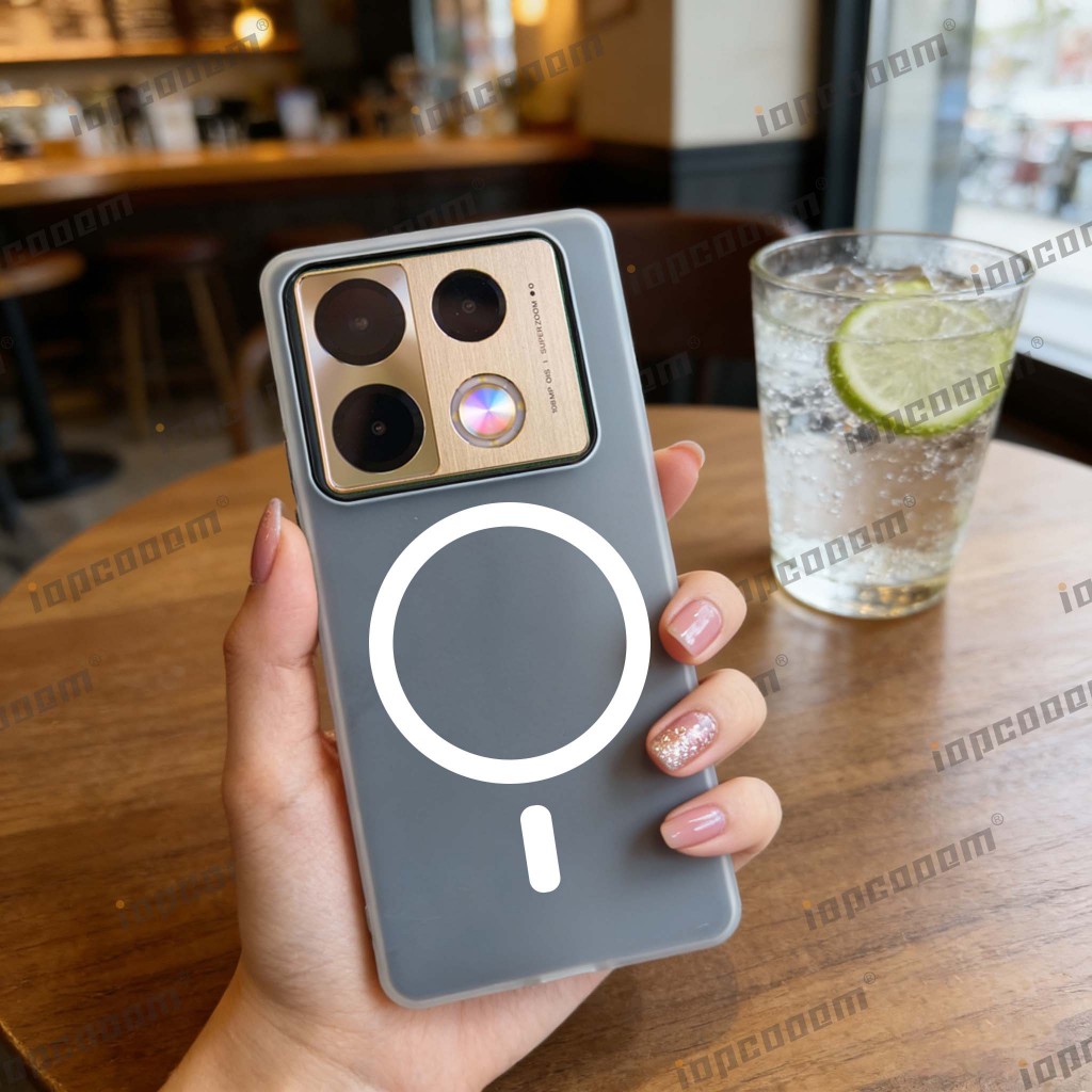 Ốp điện thoại chống sốc từ tính bằng silicon màu kẹo cho Infinix Note 30 40S 40 Pro Plus 4G 5G — thiết kế hai lớp hợp thời trang có nhiều màu