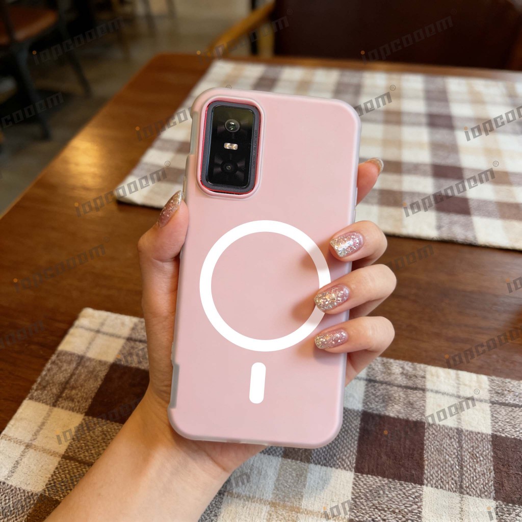 Ốp điện thoại chống sốc từ tính bằng silicon màu kẹo cho Infinix GT 20 30 Pro 4G 5G — thiết kế hai lớp hợp thời trang có nhiều màu