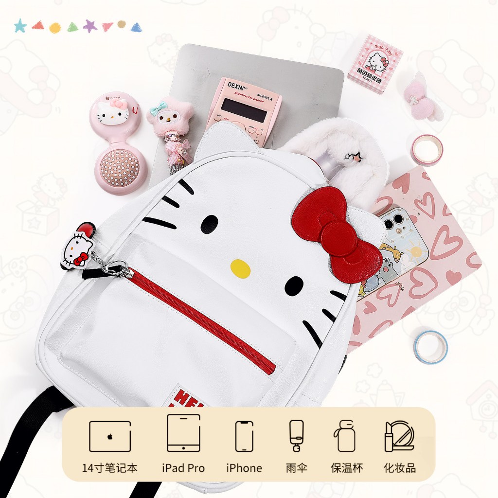 HelloKitty Schoolbag Bé Gái Học Sinh Tiểu Học Trẻ Em 2026 Mới Sanrio Hello Kitty Ba Lô Trung Học Cơ Sở