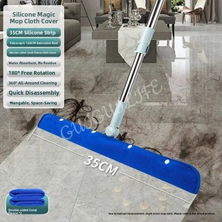 Magic Chổi Vải Bao Vắt Cây Lau Đầu Sàn Làm Sạch Vải Thay Thế Nhung San Hô Mục Đích Đặc Biệt Khăn Lau Bụi Vải
