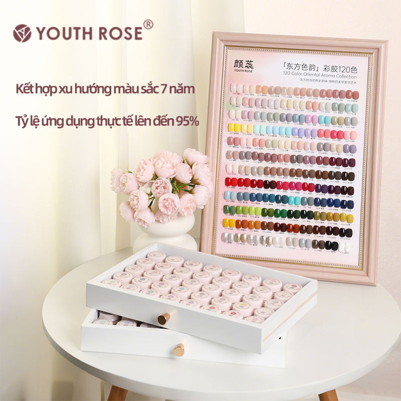 Youth Rose  móng tay gel hoa hồng trẻ trung, 120 màu, 5g bao gồm bảng màu [Tặng kèm quà tặng] A001-A100
