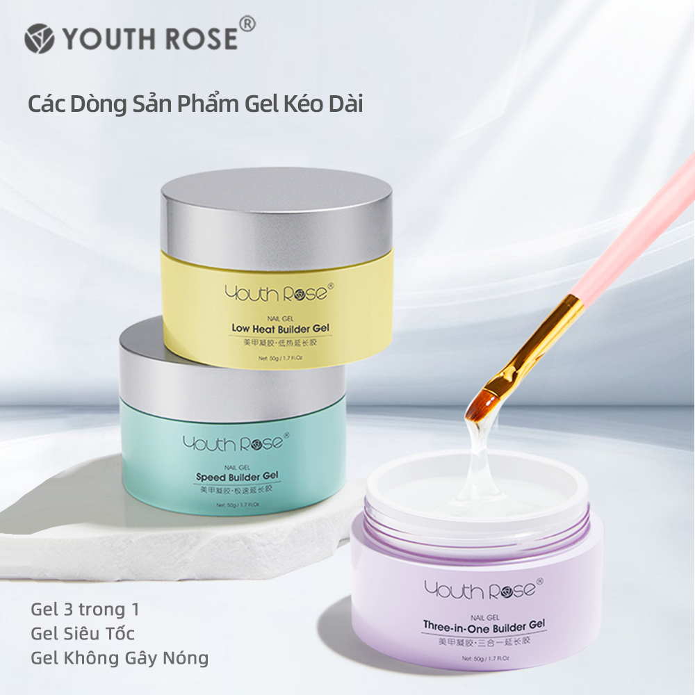 Youth Rose Sơn Biab Nhanh Builder Gel Biad Gắn Móng Tay Trong Suốt Màu Hồng Khỏatăng Cường Gel