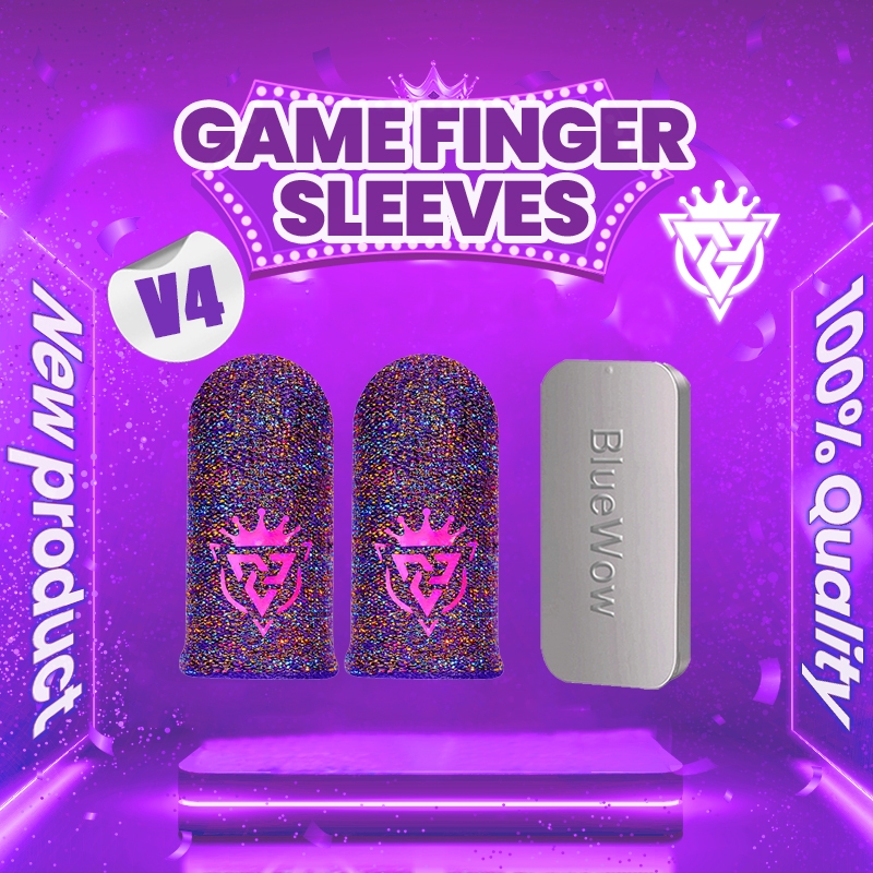 BlueWow Gamer Tay Cầm Tay Chống Mồ Hôi Game Thủ Ngón Tay Có Màn Hình Cảm Ứng Đầu Ngón Cho Trò Chơi Di Động