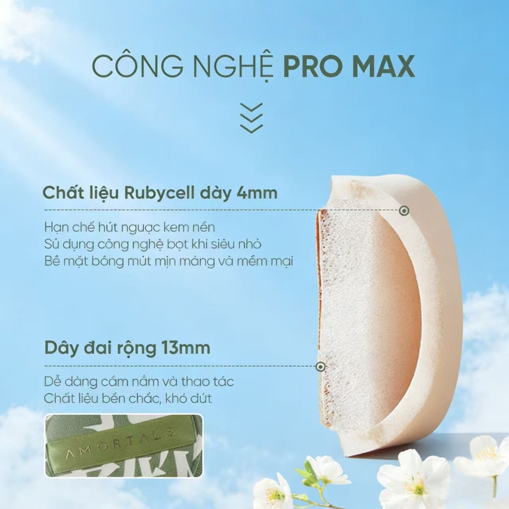 【Adel Floro】Mút Trang Điểm AirPuff |Bông mút mềm mịn, Tán nền mượt, Dụng cụ đánh nền, Dùng nhiều lần