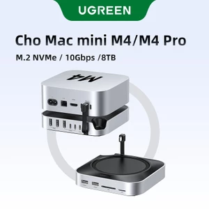 UGREEN USB HUB Docking Station cho Mac Mini M4 M4 Pro M.2 NVMe SSD 8TB Max 10Gbps Cổng USB-A & C SD & TF 170MB / s USB Splitter Dock