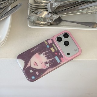 IPhone 17 Pro Max Phim hoạt hình bé gái chất liệu TPU IMD craft Vỏ điện thoại in hai lớp