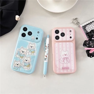 Ốp điện thoại chất liệu Acrylic họa tiết chó con iPhone 17 Pro Max