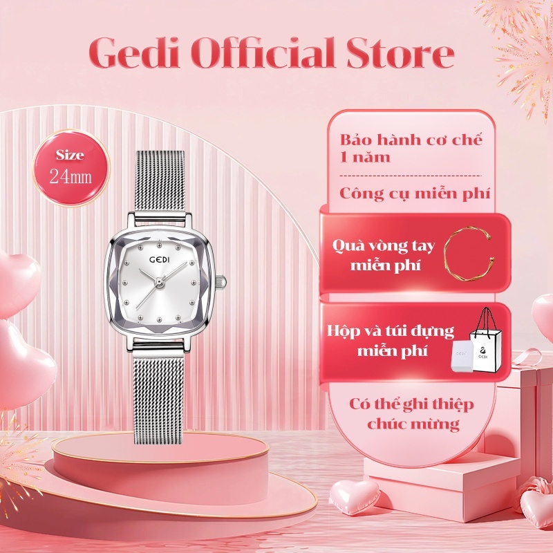 Đồng hồ GEDI 13022 dây kim loại thời trang cho nữ