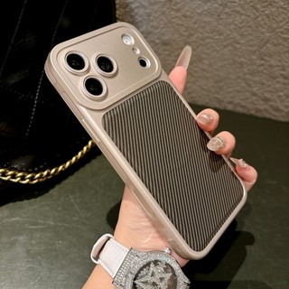 Ốp điện thoại từ tính da cảm giác da bằng sợi carbon thích hợp cho iPhone 13 14 15 16 17 Pro Max bên chống trượt dải silicon chống rơi