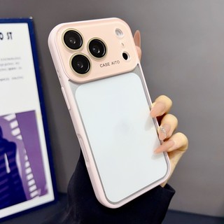 Ốp điện thoại mặt sau acrylic trong suốt cao cửa sổ lớn phù hợp cho iPhone 13 14 15 16 17 Pro Max bao gồm tất cả các ống kính bao gồm vỏ silicon chống rơi