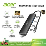 Acer USB C Hub 7 trong 1 với HDMI, 100W PD, Đầu đọc thẻ SD, Tương thích với máy tính xách tay / PC / Máy tính để bàn UC707 — ảnh 1