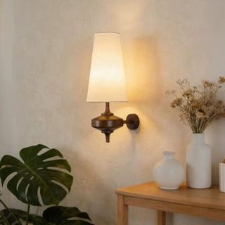 AIMI Đèn Gắn Tường Vintage Gỗ Đèn Tường Vải Chụp Đèn Phòng Ngủ Đèn Đầu Giường Phòng Ăn / Học Tập / Phòng Khách Đèn Tường Trang Trí