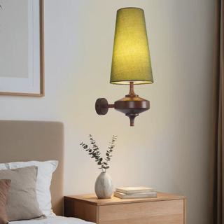 AIMI Đèn Gắn Tường Vintage Gỗ Đèn Tường Vải Chụp Đèn Phòng Ngủ Đèn Đầu Giường Phòng Ăn / Học Tập / Phòng Khách Đèn Tường Trang Trí