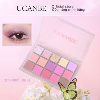 Bảng phấn mắt 15 màu UCANBE Pink Purple - Matte Shimmer Glitter | Bộ trang điểm chống nước có sắc tố cao cho bữa tiệc và hàng ngày