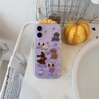 Ốp điện thoại TPU họa tiết chó con iPhone 17 Pro Max