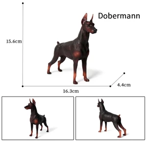 Trẻ em mô phỏng tĩnh mô hình rắn động vật hoang dã chó lớn Dobbin chó tượng nhỏ đồ chơi trang trí