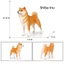 Mô hình động vật mô phỏng rắn cỡ lớn mới Akita và Shiba Inu Đồ chơi mô hình chó cưng và các bức tượng nhỏ