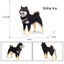 Mô hình động vật mô phỏng rắn cỡ lớn mới Akita và Shiba Inu Đồ chơi mô hình chó cưng và các bức tượng nhỏ