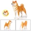 Mô hình động vật mô phỏng rắn cỡ lớn mới Akita và Shiba Inu Đồ chơi mô hình chó cưng và các bức tượng nhỏ