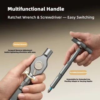 Bộ tuốc nơ vít Ratchet từ tính ATUMAN Bộ tuốc nơ vít có tay cầm 24 / 38 trong 1 T với mũi thép S2 để sửa chữa hàng ngày tại nhà
