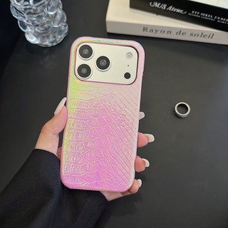 Ốp điện thoại da họa tiết da rắn nhiều màu sắc sang trọng Thích hợp cho iPhone 11 12 13 14 15 16 17 Pro Max