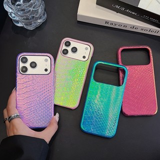 Ốp điện thoại da họa tiết da rắn nhiều màu sắc sang trọng Thích hợp cho iPhone 11 12 13 14 15 16 17 Pro Max