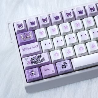 Kuromi Side Shine Through Keycaps PBT Dye-sub Cherry Profile Keycap Custom Keycaps Tương thích với Cherry Gateron MX Switch