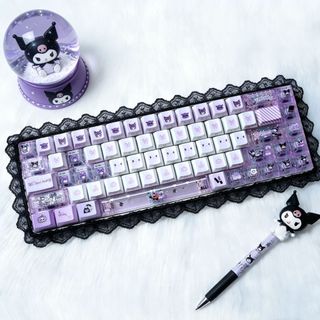Kuromi Side Shine Through Keycaps PBT Dye-sub Cherry Profile Keycap Custom Keycaps Tương thích với Cherry Gateron MX Switch