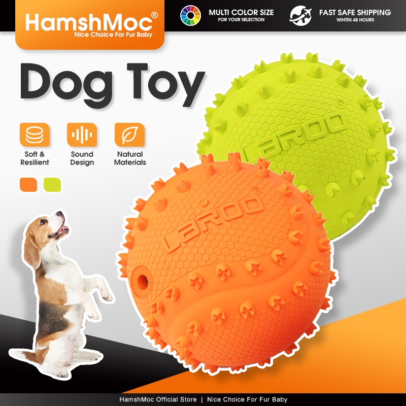 HamshMoc Squeaky Chó Đồ Chơi Thú Cưng Cao Su Bền Răng Hàm Nhai Bóng Có Âm Thanh Cho Tương Tác Ném Huấn Luyện Fetch Đồ Chơi