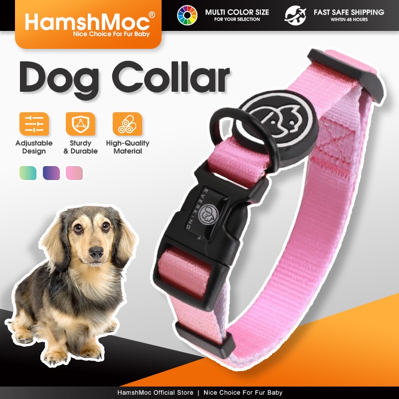 HamshMoc Cổ chó có thể điều chỉnh có cổ áo thú cưng họa tiết Ombre chuyển màu cho chó nhỏ vừa lớn với Nylon mềm cao cấp 1
