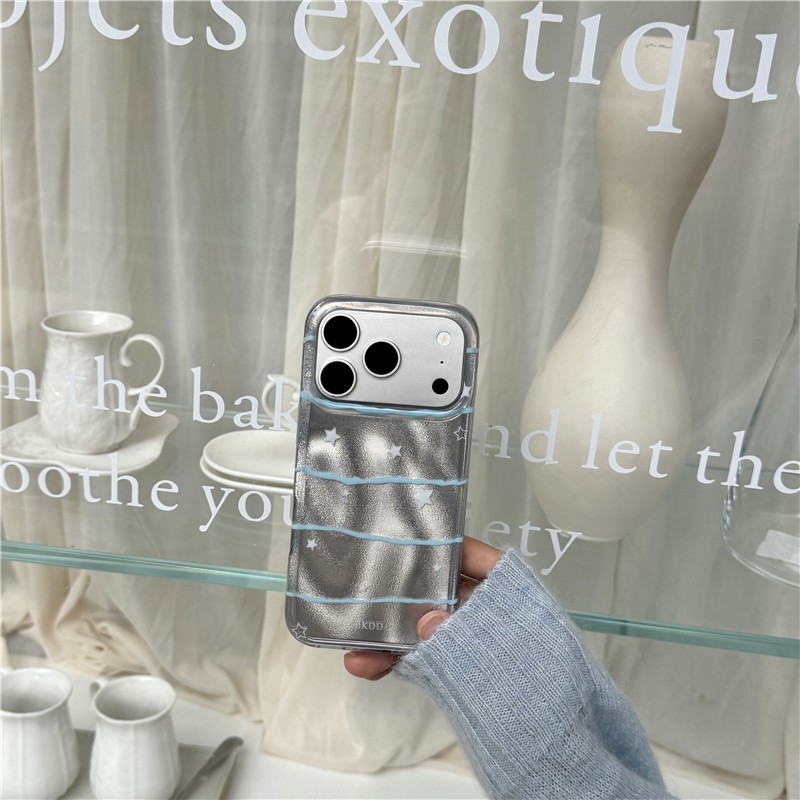 IPhone 17 Pro Max Lines và họa tiết ngôi sao Chất liệu TPU IMD craft Vỏ điện thoại in hai lớp