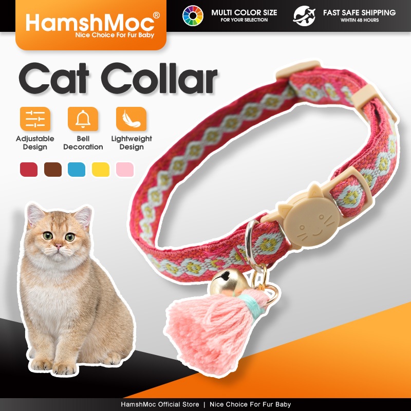 HamshMoc Vòng cổ cổ mèo phát hành nhanh có chuông cho mèo con