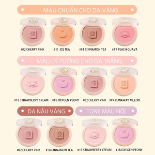 [Mua 1 Tặng 1] Bảng Phấn má hồng nhiều màu sắc làm đẹp lãng mạn Bichon Blush 3.8g