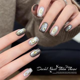 Phổ biến trực tuyến xu hướng vàng lá móng tay nghệ thuật dán giấy vàng nhãn dán trang trí móng tay miếng dán làm sáng tông màu da trang trí móng tay