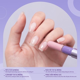 Miss Gooey Bút tinh chất chăm sóc móng tay 3 trong 1 mới tẩy tế bào chết nhẹ nhàng chăm sóc móng tay giòn tinh tế và thúc đẩy sức khỏe móng tay