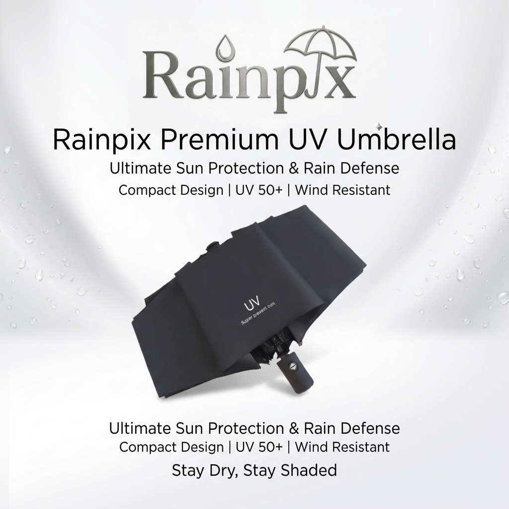 Ô Gấp UV Rainpix - Chống Tia Cực Tím, Che Nắng Mưa Ngoài Trời
