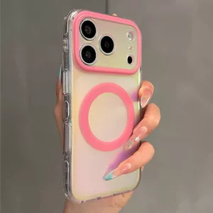 Ốp lưng cứng acrylic laser cửa sổ lớn tương thích với iPhone 13 14 pro max 15 pro max 16 pro max 17pro max