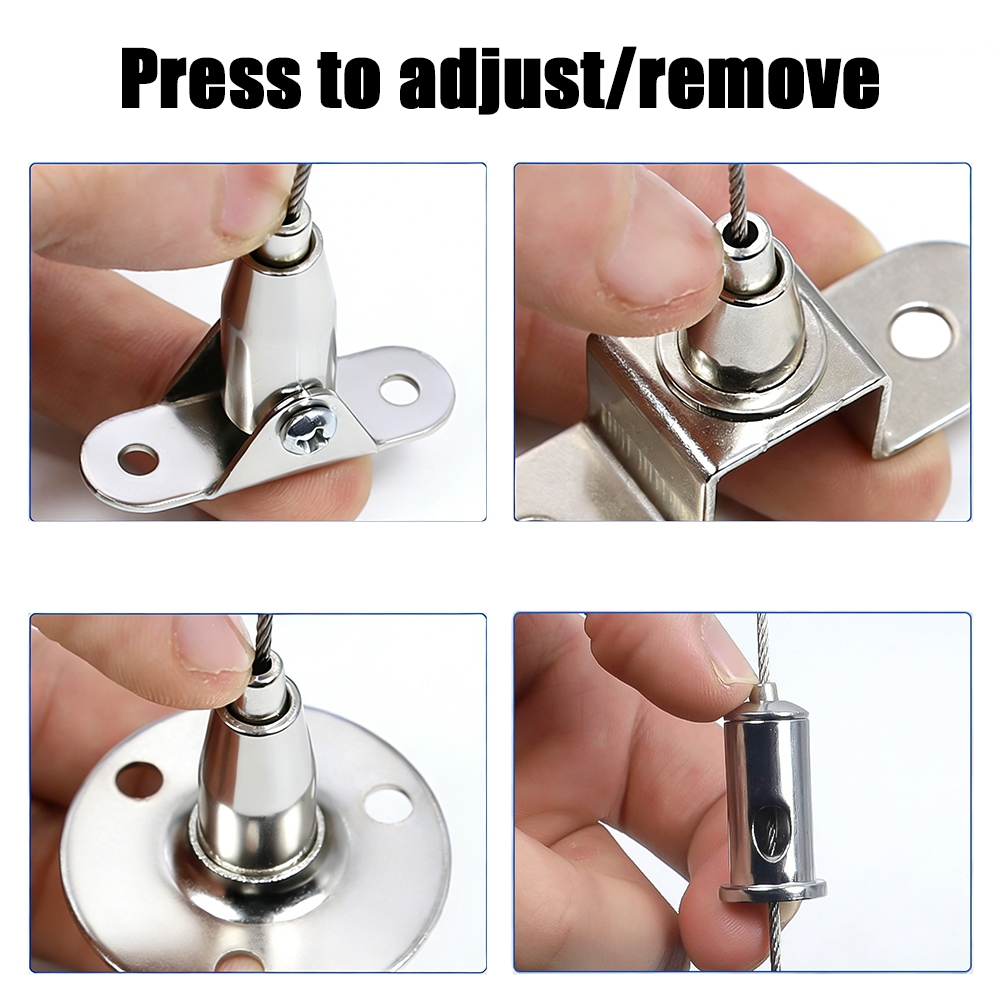 Bộ dây treo dây bằng nhôm Ferrule Cáp trần có thể điều chỉnh cho bảng điều khiển LED gương