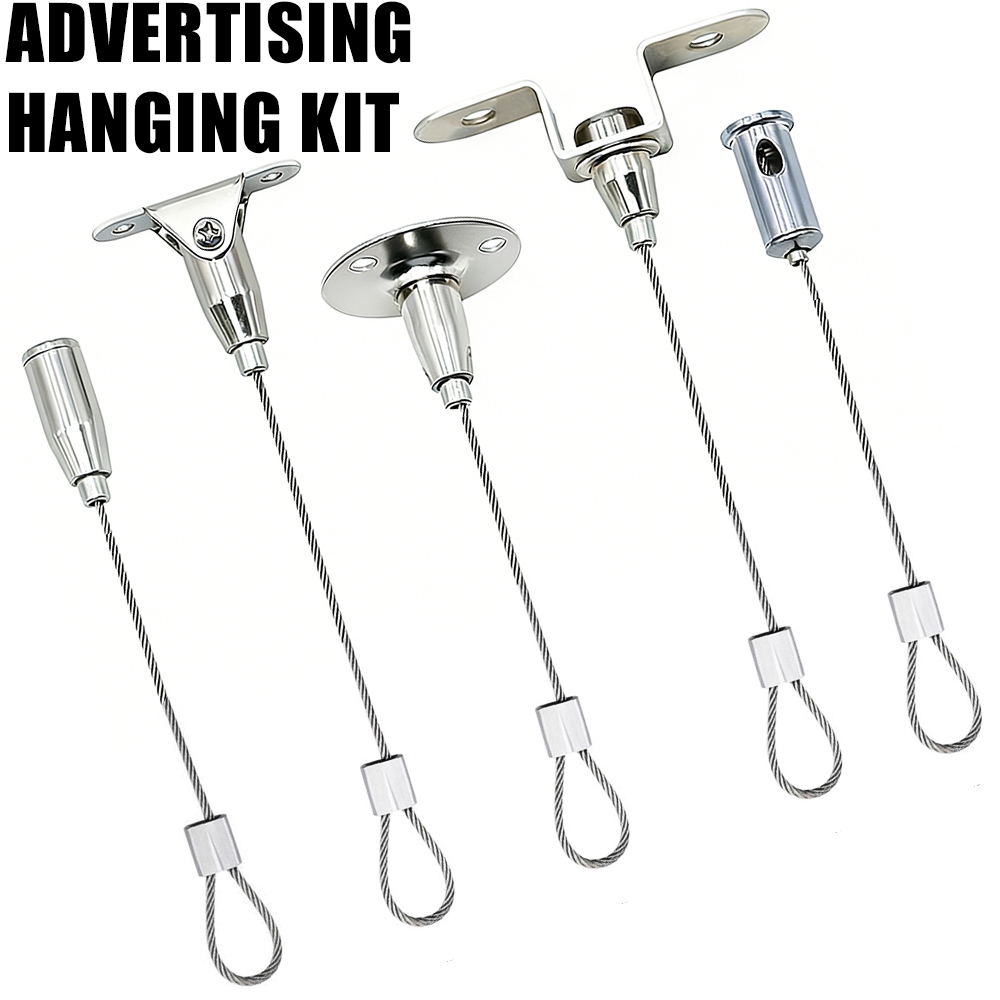 Bộ dây treo dây bằng nhôm Ferrule Cáp trần có thể điều chỉnh cho bảng điều khiển LED gương